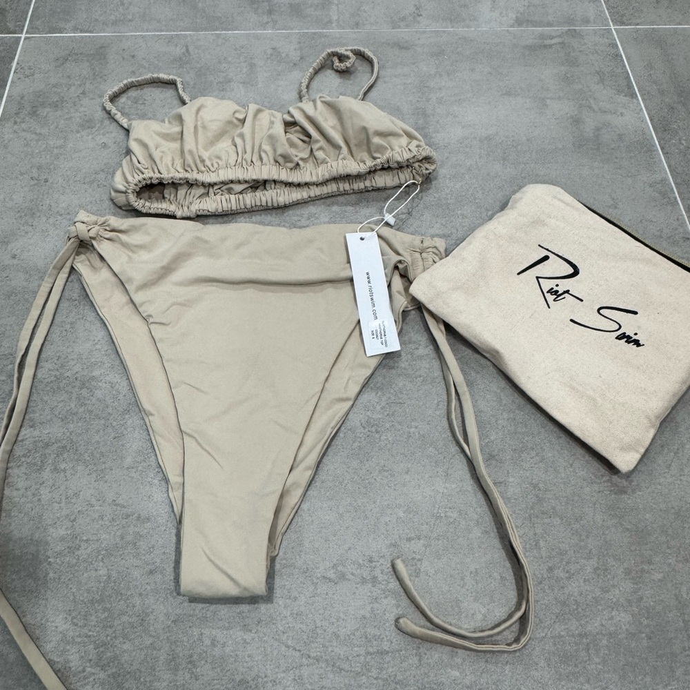 Riot Swim Coconut Bikini with Matching Pouch - Picture 3 of 6